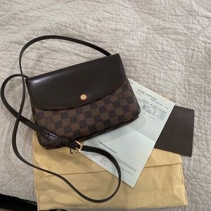 Louis Vuitton Twice Damier Ebene Cerise